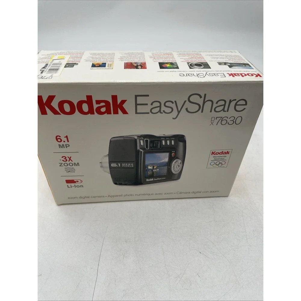 Kodak EasyShare DX7630 6.1MP Digital Camera 3X Zoom+Battery+Charger+SD Card+Manu